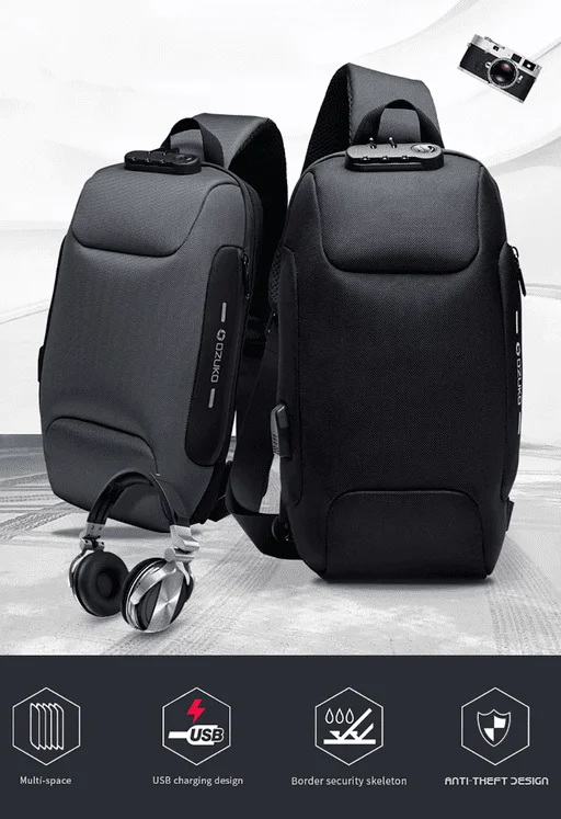 USB Anti-Theft Sling Backpack
