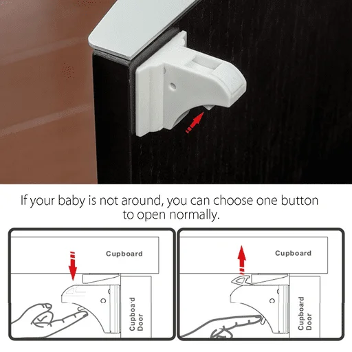 Magnetic Child Lock– No Drilling Required