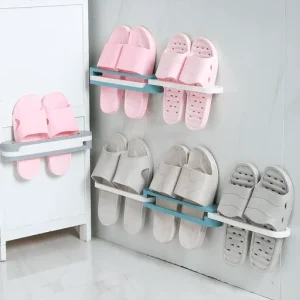 Wall Mounted Folding Slippers Rack