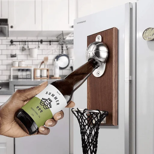 Wall Mounted Basketball Bottle Opener