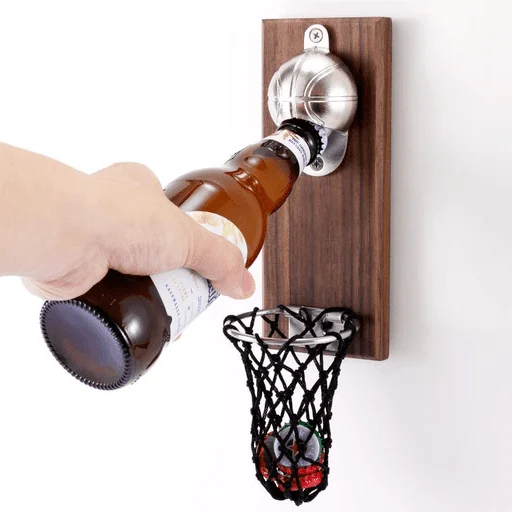 Wall Mounted Magnetic Basketball Bottle Opener