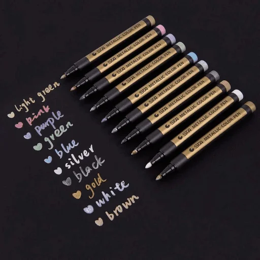 Metallic Permanent Color Paint Markers