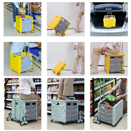 Multifunctional Folding Shopping Cart