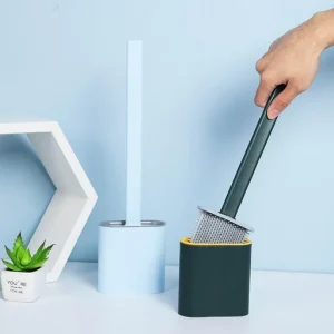Revolutionary Silicone Flex Toilet Brush with Holder