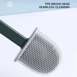 Revolutionary Silicone Flex Toilet Brush with Holder