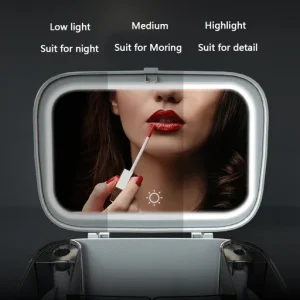 LED Light Makeup Storage Mirror