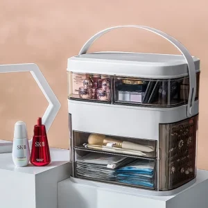 LED Light Makeup Storage Mirror