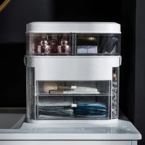 LED Light Makeup Storage Mirror