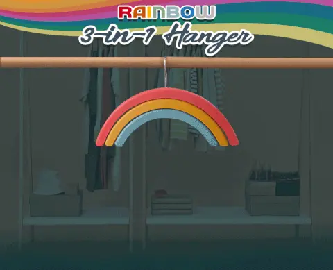 Three-Layer Multifunctional Rainbow Rotating Clothes Hanger