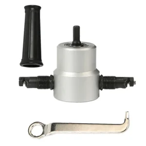 Drill Attachment Double Headed Sheet Metal Nibbler Cutter