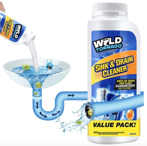 Wild Tornado Powerful Sink & Drain Cleaner High Efficiency Clog Remover