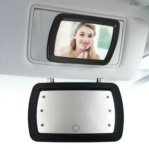 Car Sun Visor Makeup Mirror with LED Lights