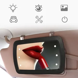 Car Sun Visor Mirror with LED Lights