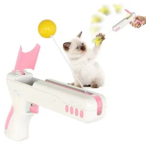 Interactive Cat Teaser Feather Wand