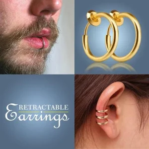 Non-Piercing Septum Retractable Earrings Hoop