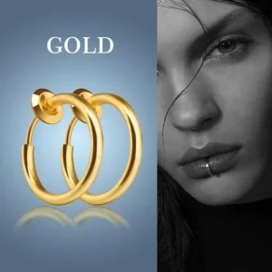 Non-Piercing Septum Retractable Earrings Hoop