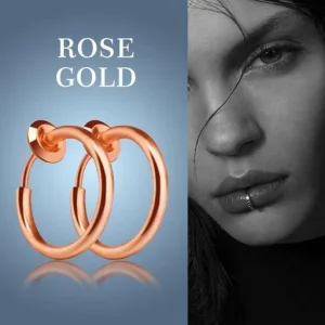 Non-Piercing Septum Retractable Earrings Hoop