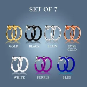 Non-Piercing Septum Retractable Earrings Hoop