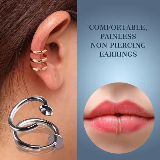 Non-Piercing Septum Retractable Earrings Hoop