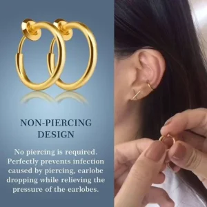 Non-Piercing Septum Retractable Earrings Hoop