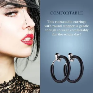 Non-Piercing Septum Retractable Earrings Hoop