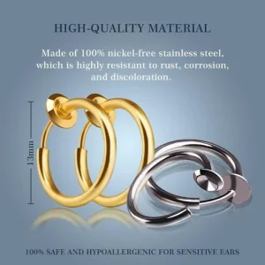 Non-Piercing Septum Retractable Earrings Hoop