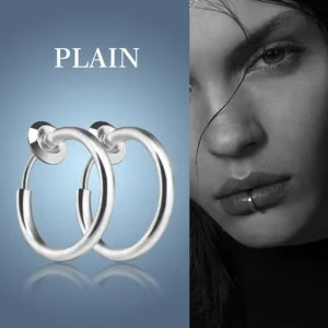 Non-Piercing Septum Retractable Earrings Hoop