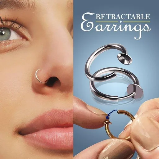 Non-Piercing Septum Retractable Earrings Hoop