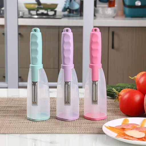 Fruit Vegetable peeler 3 In 1 with storage box peeling knife  Multifunctional stainless steel household peeler for fruit and vegetable