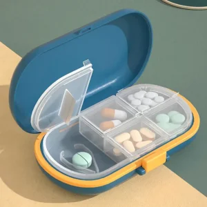 Portable Travel Pill Case Pill Cutter Organizer
