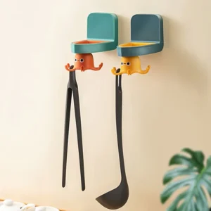 Rotating Drill-Free Octopus Hook Organizer