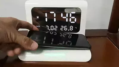 3 in 1 Multifunctional Wireless Charging Alarm Clock