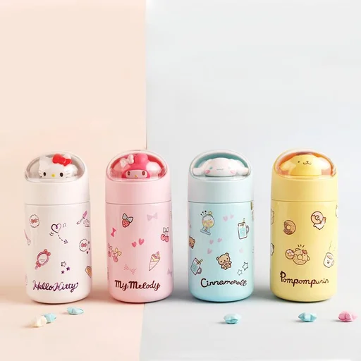 Cartoon Kawaii Sanrio Characters Stainless Steel Thermos