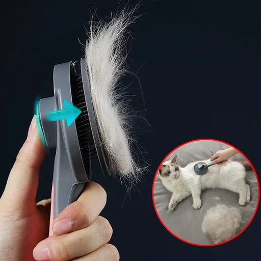 Self-Cleaning Slicker Brush for Dogs and Cats