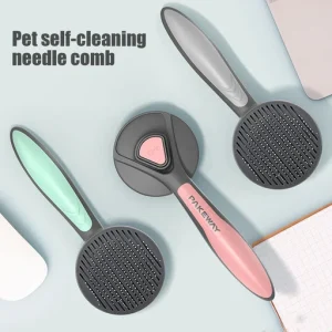 Self-Cleaning Slicker Brush for Dogs and Cats