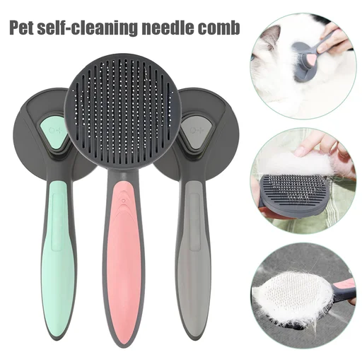 Self-Cleaning Slicker Brush for Dogs and Cats