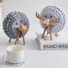 Sheep Shape Anti Slip Cup Pads Coasters Insulated Round Felt Cup Mats