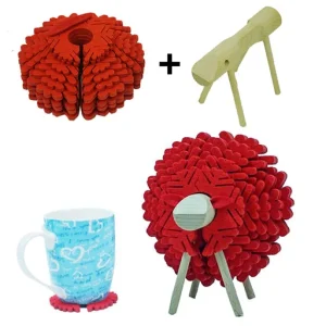 Sheep Shape Anti Slip Cup Pads Coasters Insulated Round Felt Cup Mats