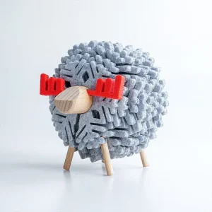 Sheep Shape Anti Slip Cup Pads Coasters Insulated Round Felt Cup Mats