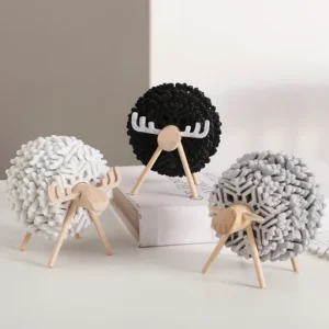 Sheep Shape Anti Slip Cup Pads Coasters Insulated Round Felt Cup Mats