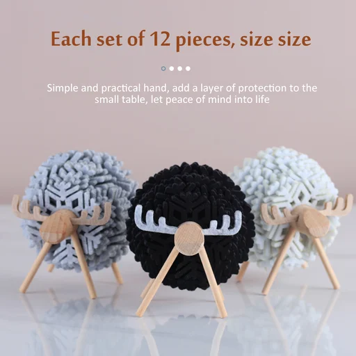 Sheep Shape Anti Slip Cup Pads Coasters Insulated Round Felt Cup Mats