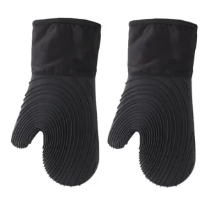 ThermoPro Silicone Heat Resistant Baking Oven Gloves Waterproof Microwave Oven Mitts Kitchen Cooking Baking Barbecue Gloves