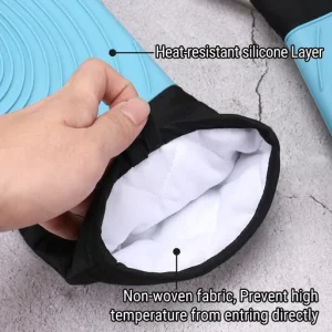 ThermoPro Silicone Heat Resistant Baking Oven Gloves Waterproof Microwave Oven Mitts Kitchen Cooking Baking Barbecue Gloves