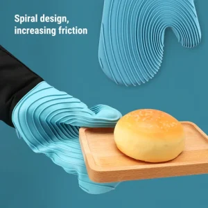 ThermoPro Silicone Heat Resistant Baking Oven Gloves Waterproof Microwave Oven Mitts Kitchen Cooking Baking Barbecue Gloves