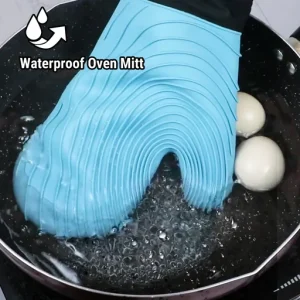 ThermoPro Silicone Heat Resistant Baking Oven Gloves Waterproof Microwave Oven Mitts Kitchen Cooking Baking Barbecue Gloves