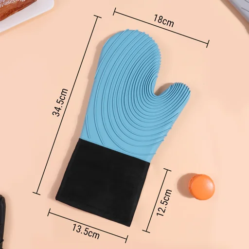 ThermoPro Silicone Heat Resistant Baking Oven Gloves Waterproof Microwave Oven Mitts Kitchen Cooking Baking Barbecue Gloves