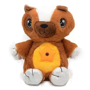 Baby Stuffed Animal Toy with Starry Light Projector