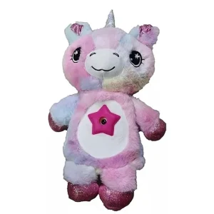 Baby Stuffed Animal Toy with Starry Light Projector