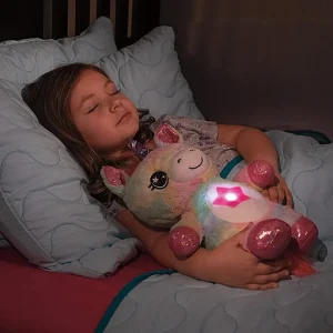 Baby Stuffed Animal Toy with Starry Light Projector