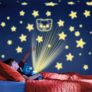 Baby Stuffed Animal Toy with Starry Light Projector